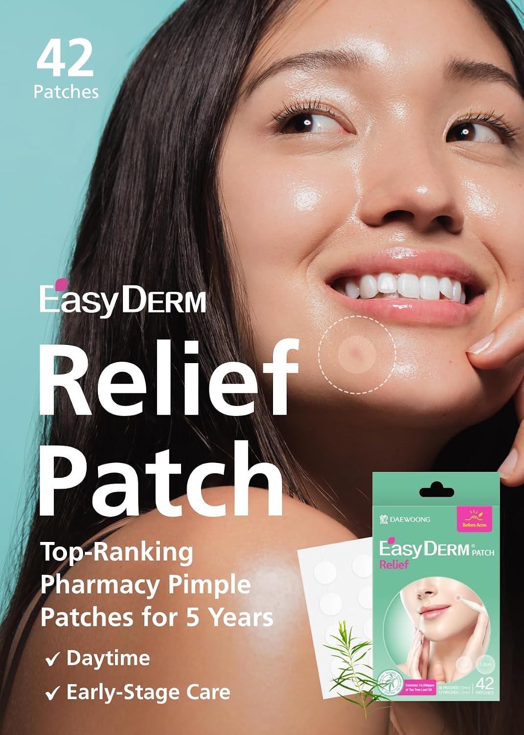 PARCHE FACIAL DWEASYDERM EASYDERM RELIEF TEA TREE 42 UNIDADES - 2