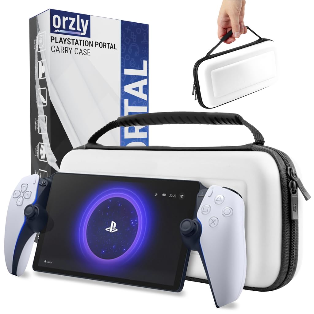 ESTUCHE ORZLY PARA PLAYSTATION PORTAL PS5 BLANCO Y NEGRO - 1