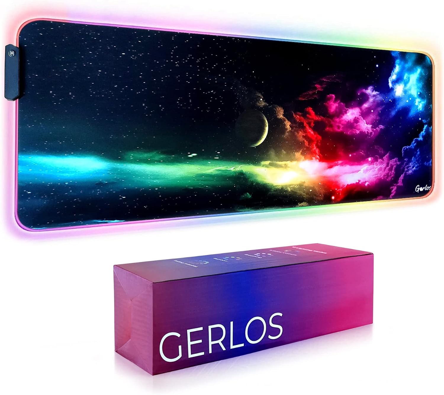 MOUSE PAD GAMING GERLOS RGB GRANDE 80 X 30 CM - 1