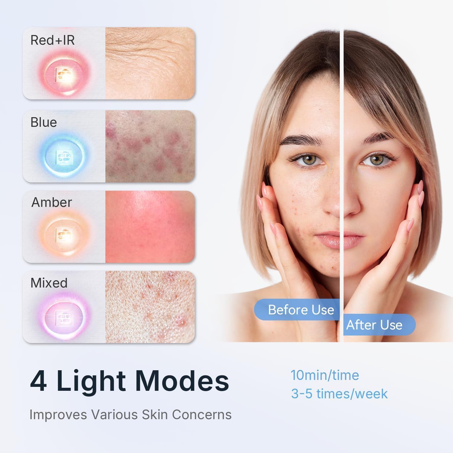 ALMOHADA TERAPÉUTICA HELLO FACE L6 CON TERAPIA DE LUZ LED PARA ROSTRO Y CUELLO - 2