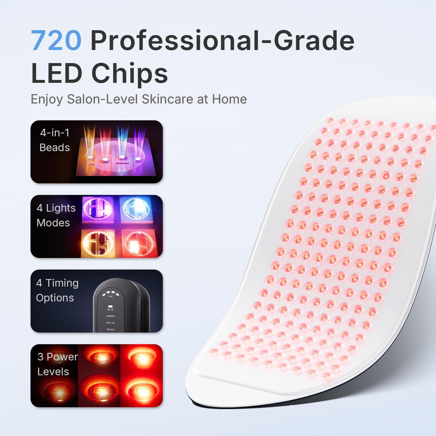 ALMOHADA TERAPÉUTICA HELLO FACE L6 CON TERAPIA DE LUZ LED PARA ROSTRO Y CUELLO - 3