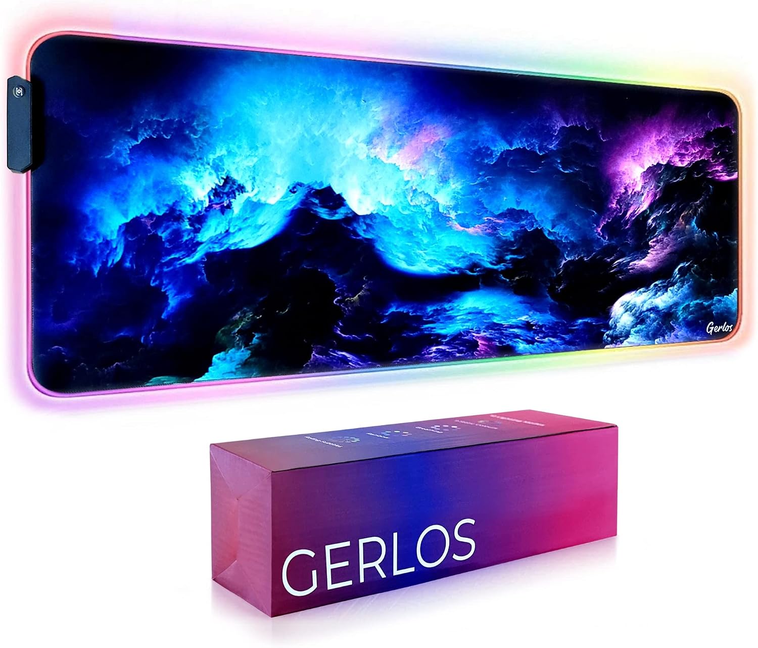 MOUSE PAD GAMING GERLOS RGB GRANDE 80X30 CM - 1