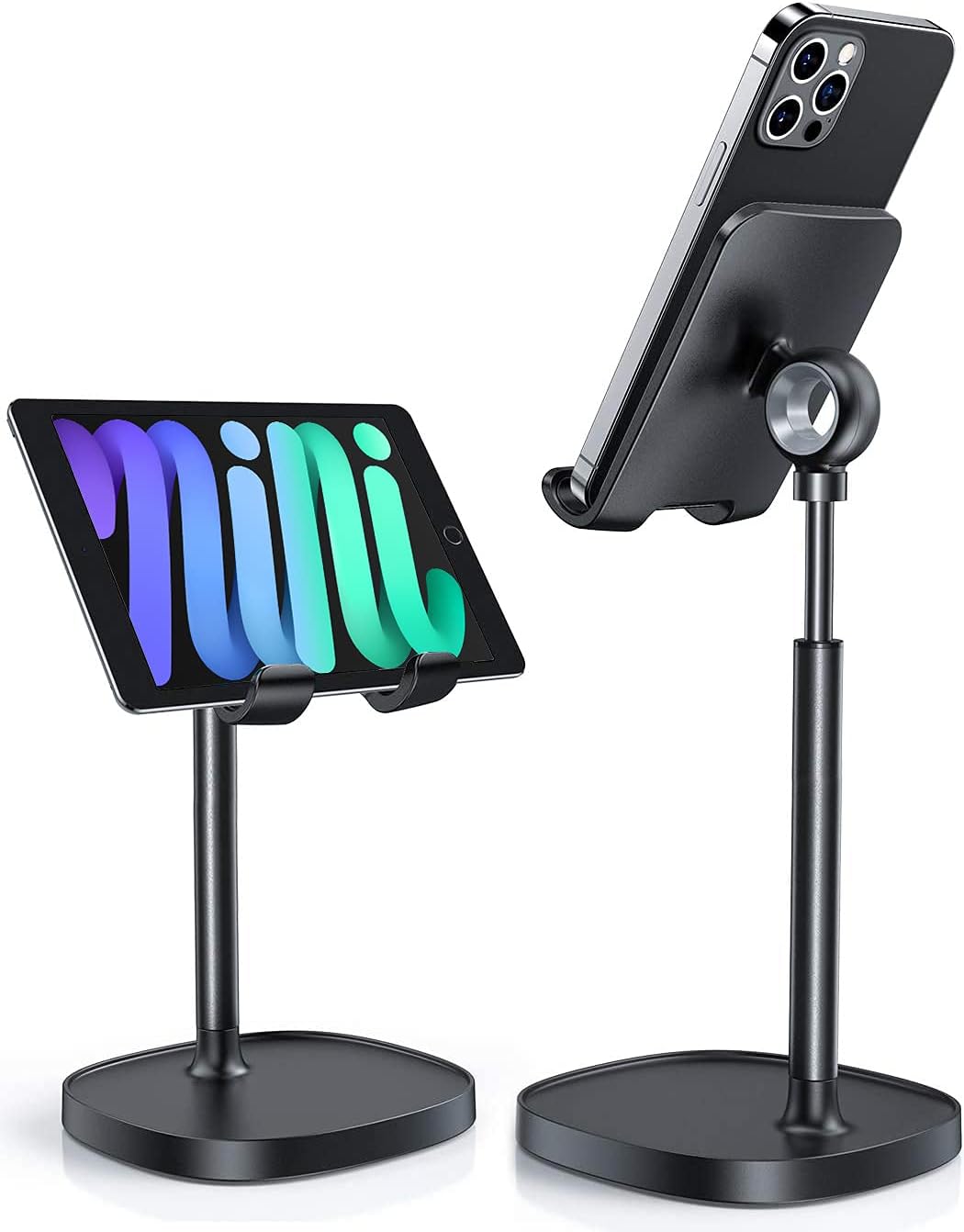 SOPORTE PARA CELULAR LISEN AJUSTABLE PARA ESCRITORIO 4-10 PULGADAS NEGRO - 1