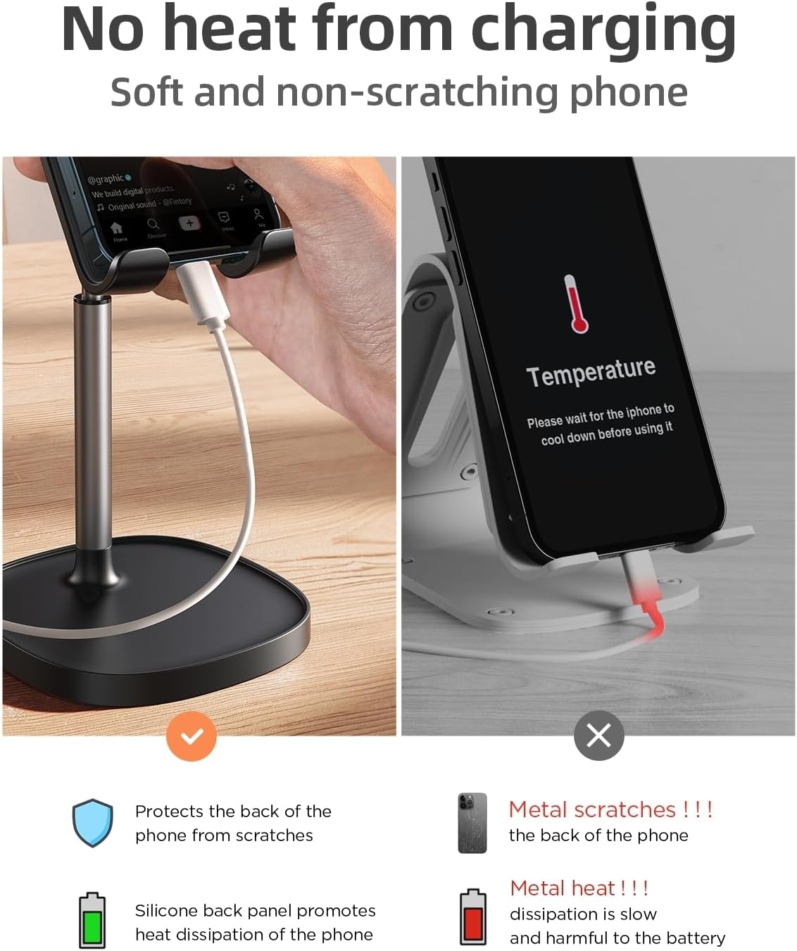 SOPORTE PARA CELULAR LISEN AJUSTABLE PARA ESCRITORIO - 4