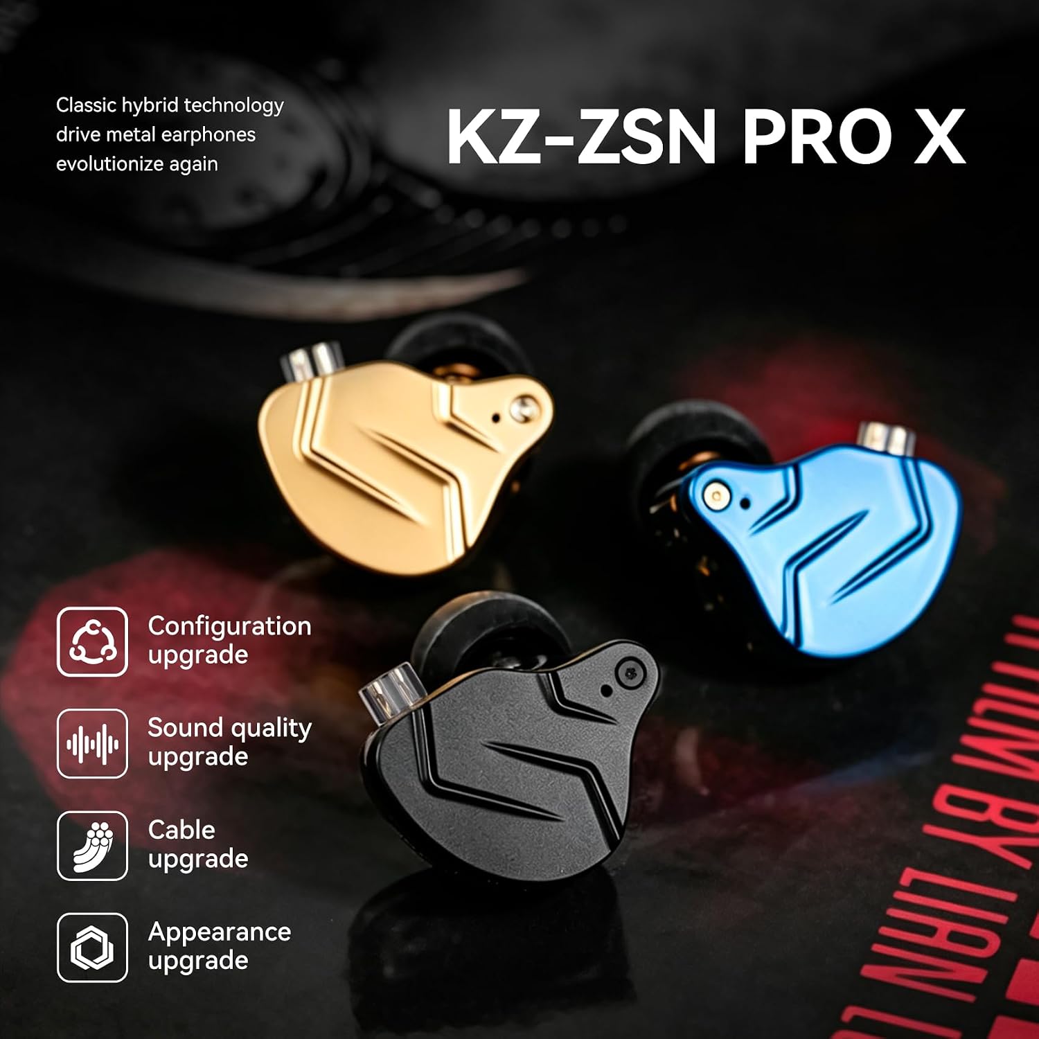 AUDÍFONOS IN-EAR KINBOOFI KZ ZSN PRO X AZUL SIN MICRÓFONO - 2