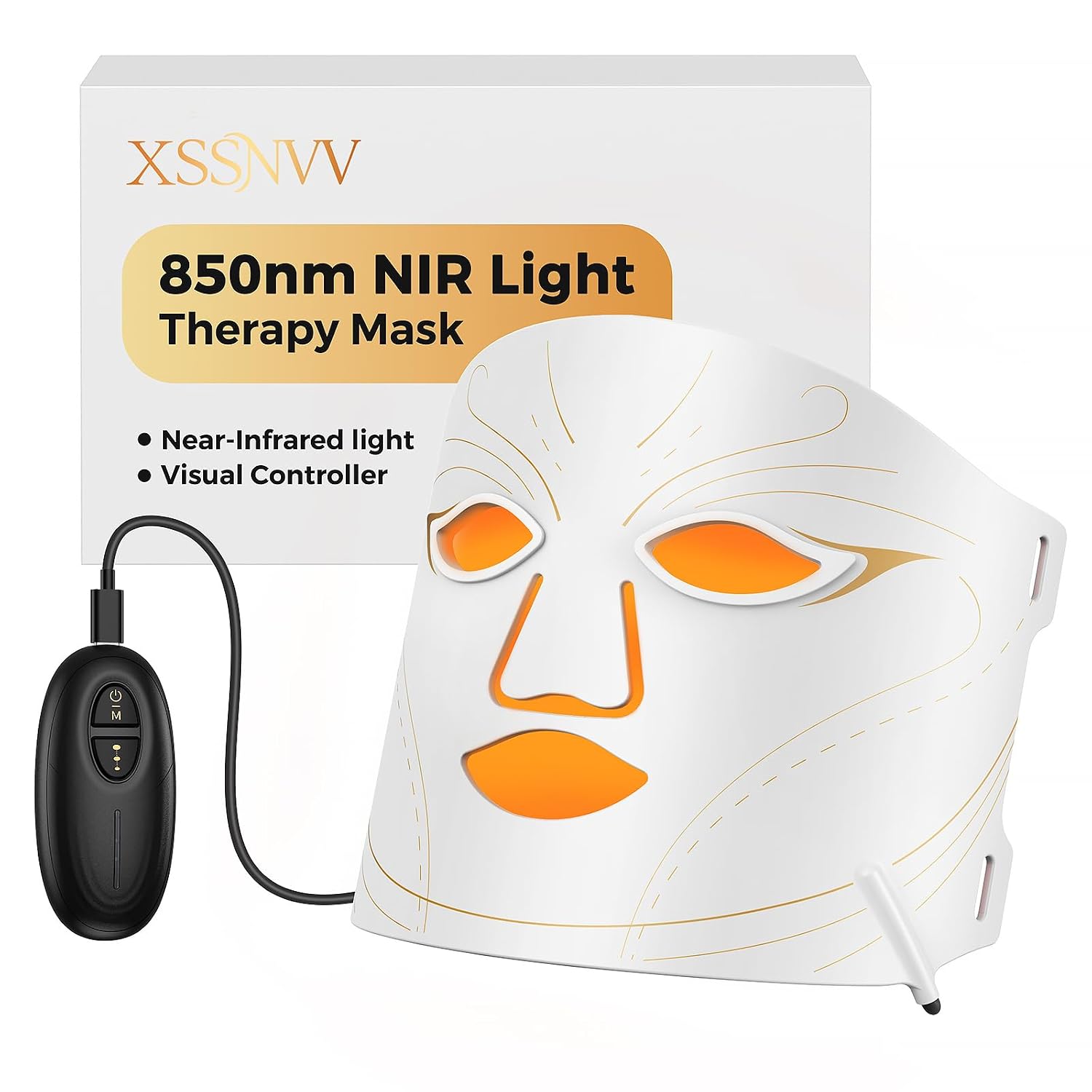 MASCARILLA FACIAL XSSNVV CON TERAPIA DE LUZ ROJA Y AZUL 850NM NIR - 1