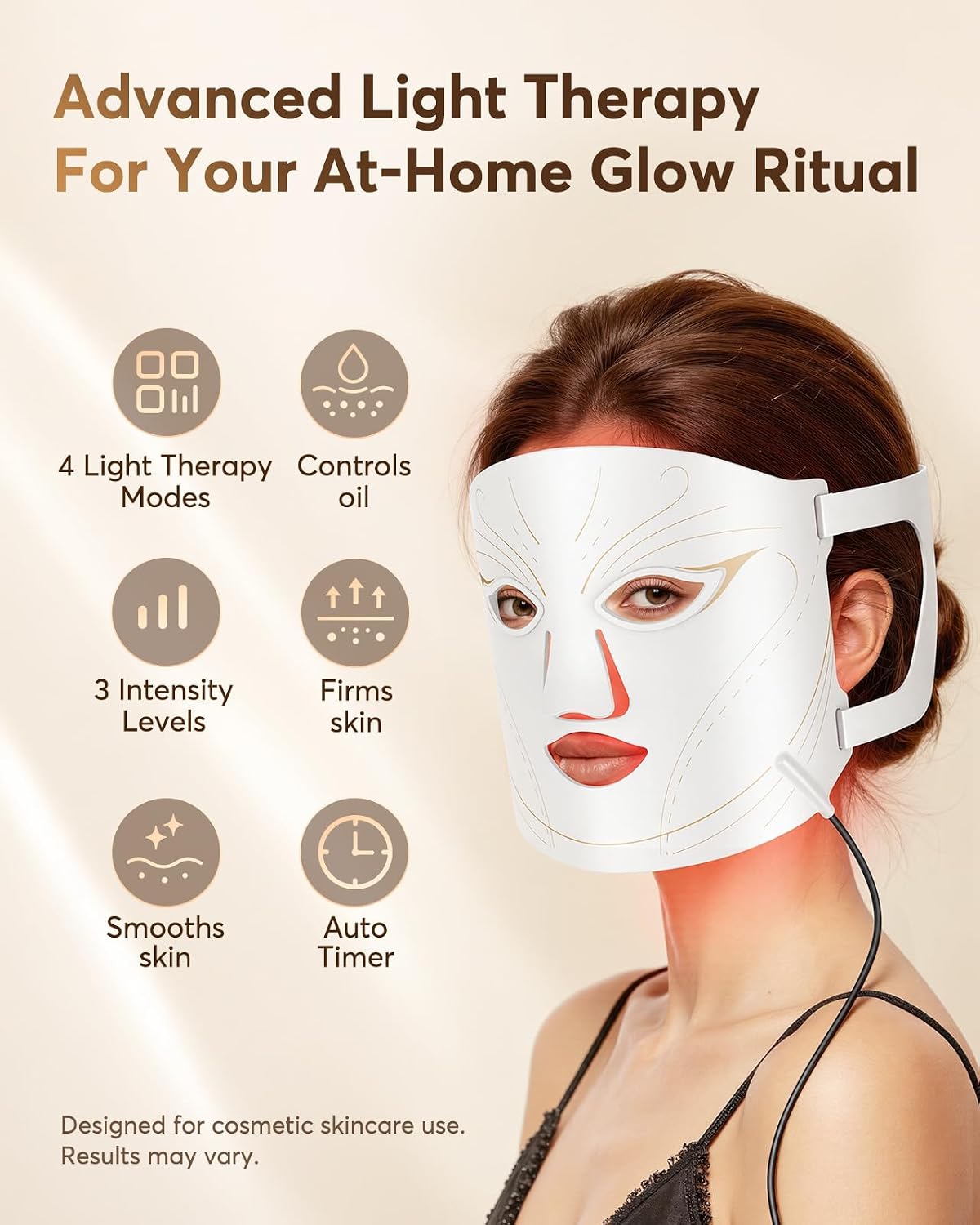 MASCARILLA FACIAL XSSNVV CON TERAPIA DE LUZ ROJA Y AZUL 850NM NIR - 2