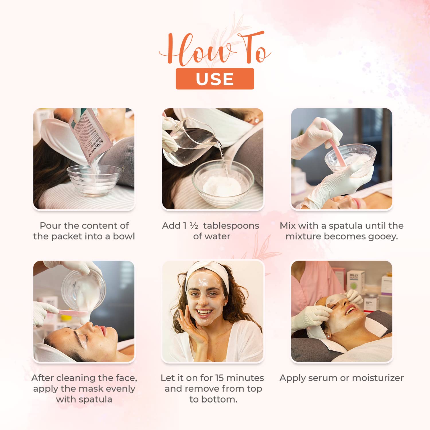 MASCARILLA FACIAL PEEL-OFF BRÜUN PREMIUM MODELING RUBBER MASK SET 10 TRATAMIENTOS - 4