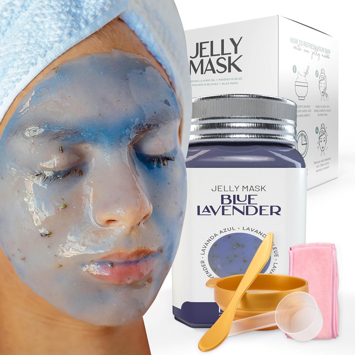 MASCARILLA FACIAL BRÜUN JELLY MASK BLUE LAVENDER PEEL-OFF 680 ML - 1