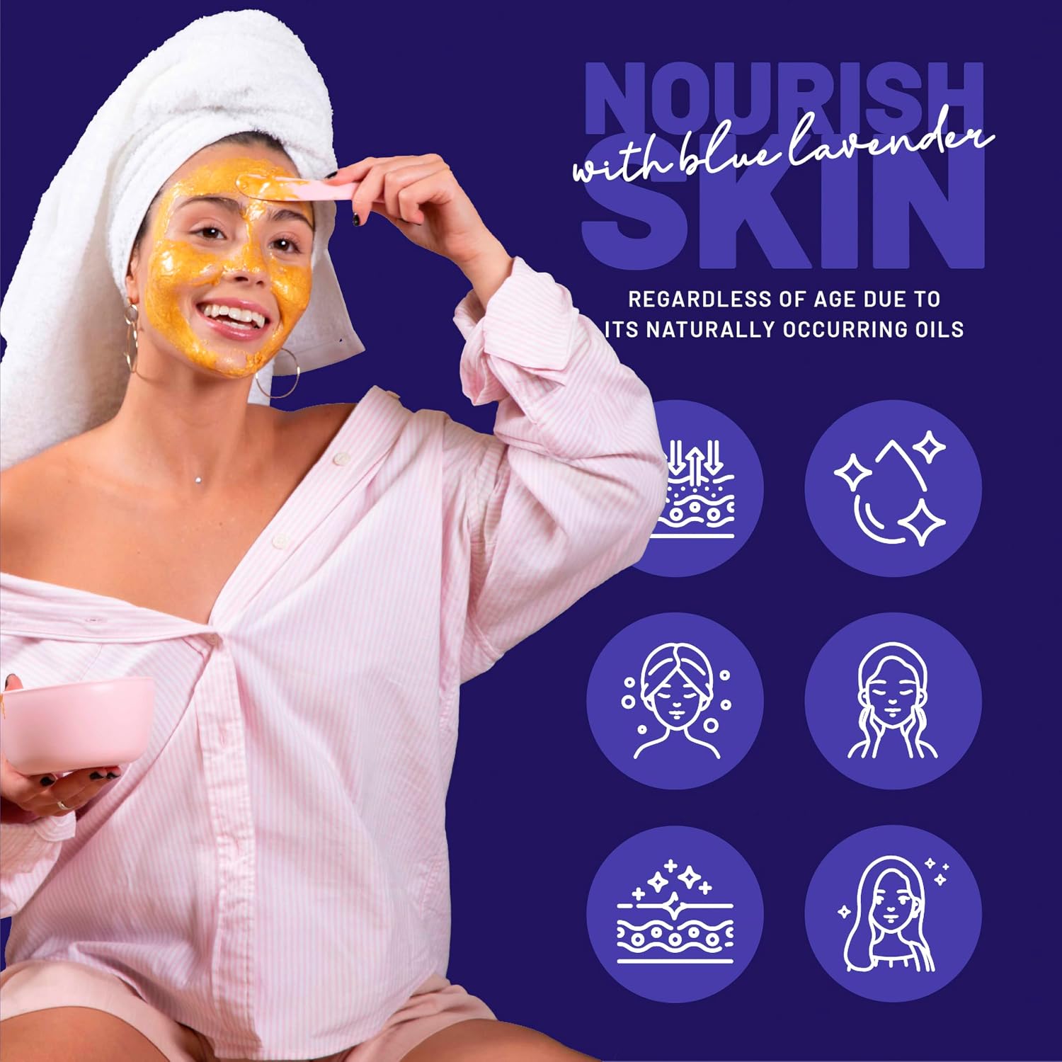MASCARILLA FACIAL BRÜUN JELLY MASK BLUE LAVENDER PEEL-OFF 680 ML - 3