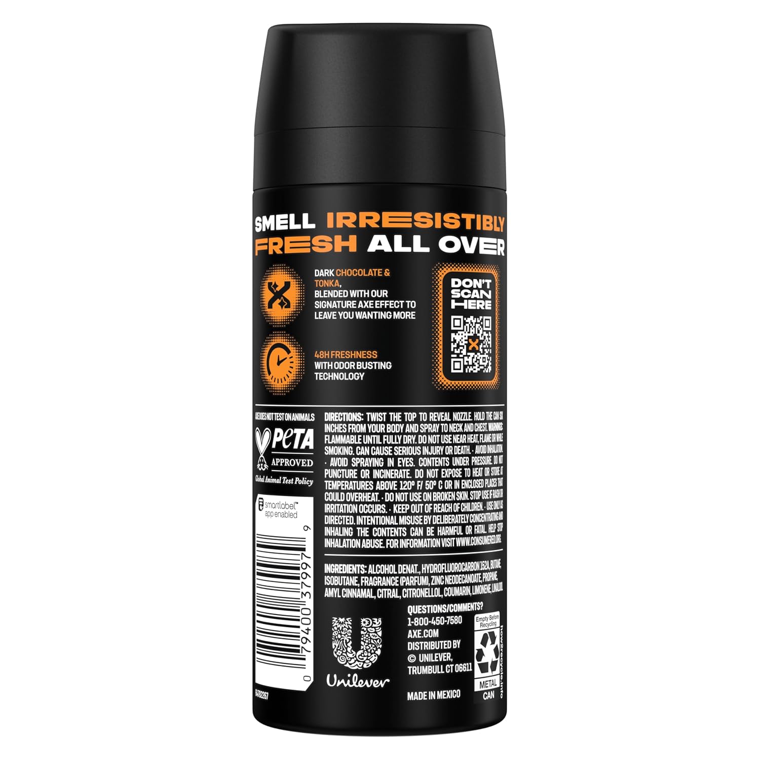 DESODORANTE EN SPRAY AXE DARK TEMPTATION 113 G - 2