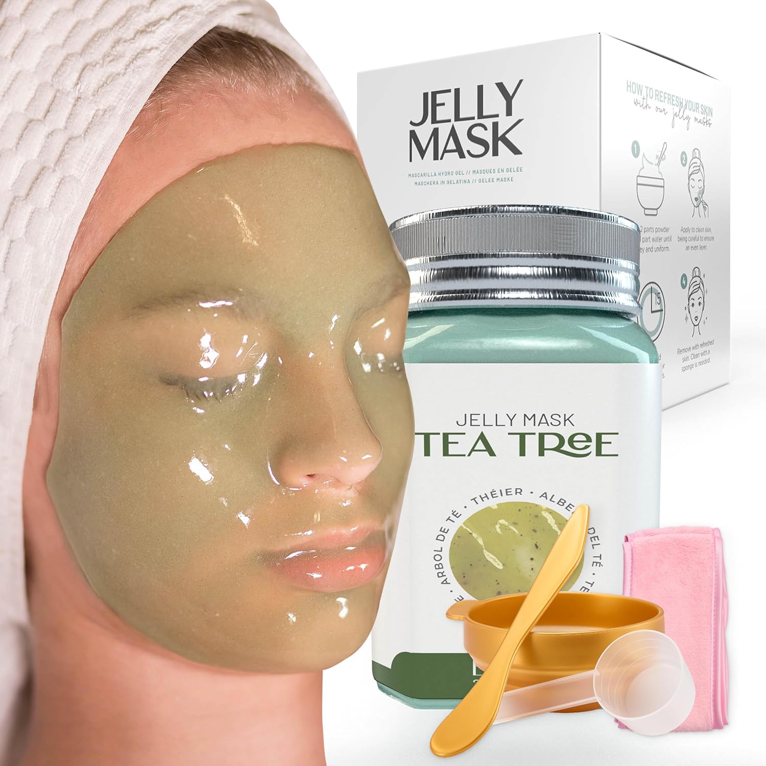 MASCARILLA FACIAL BRÜUN PEEL-OFF TEA TREE JELLY 680 ML - 1