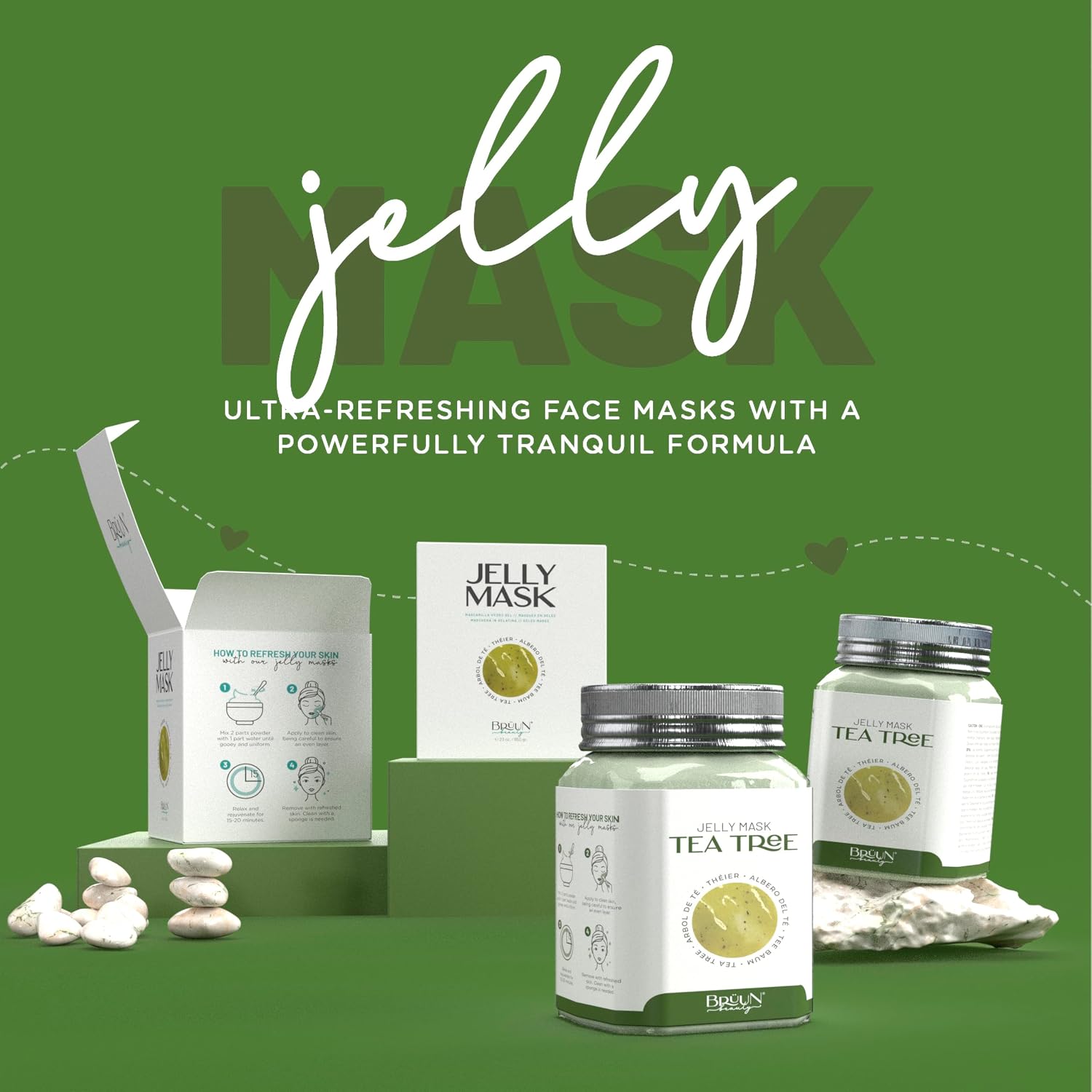 MASCARILLA FACIAL BRÜUN PEEL-OFF TEA TREE JELLY 680 ML - 2