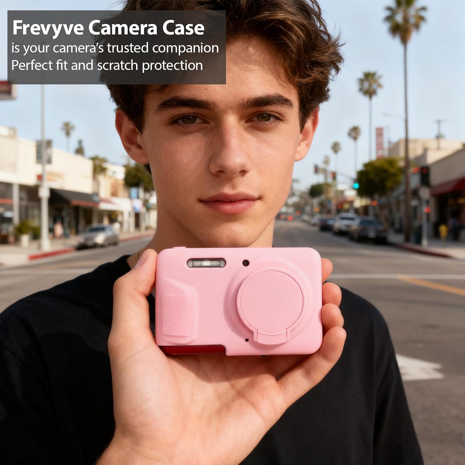 CARCASA PARA CÁMARA KODAK PIXPRO FZ55 FREVYVE ROSA - 4