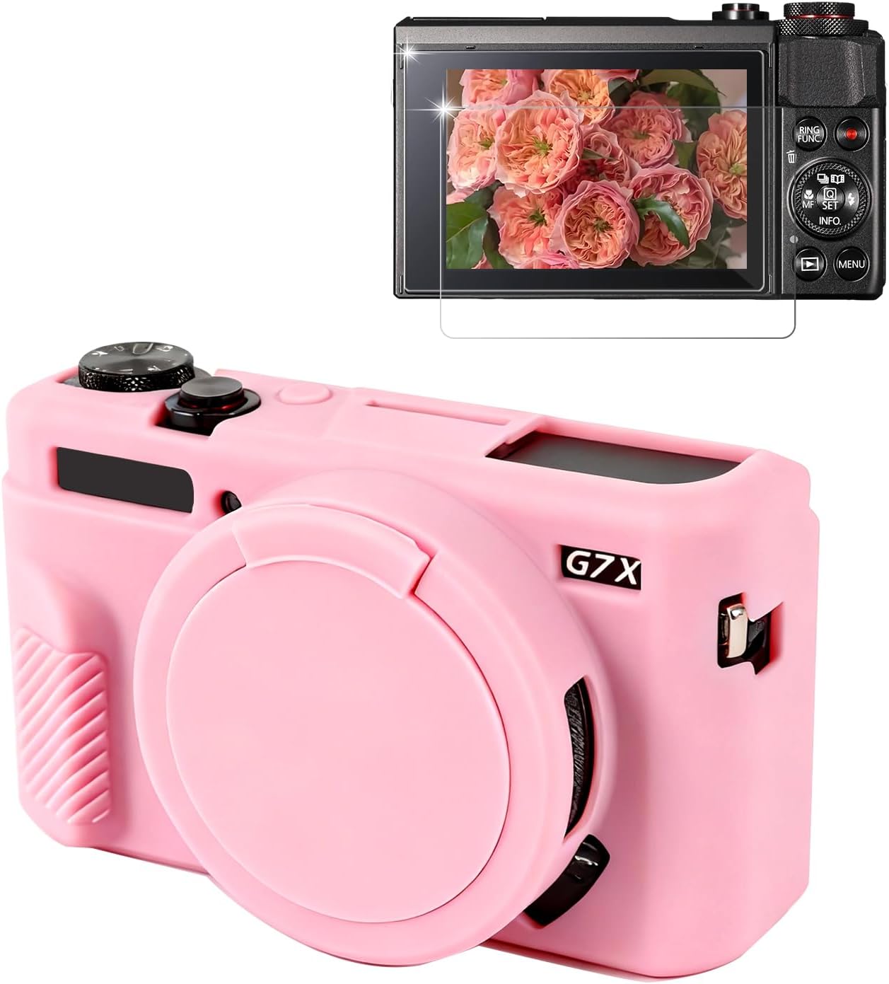 CARCASA PARA CÁMARA CANON G7X MARK II / G7X II FREVYVE ROSA - 1