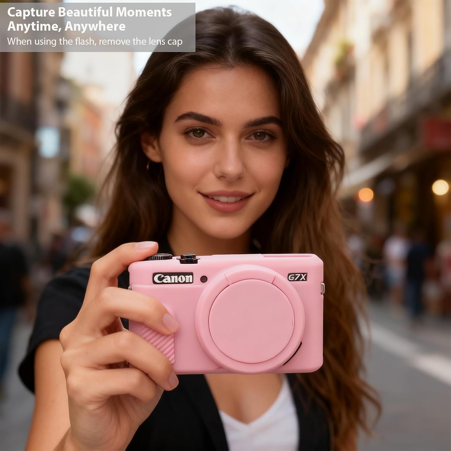 CARCASA PARA CÁMARA CANON G7X MARK II / G7X II FREVYVE ROSA - 2