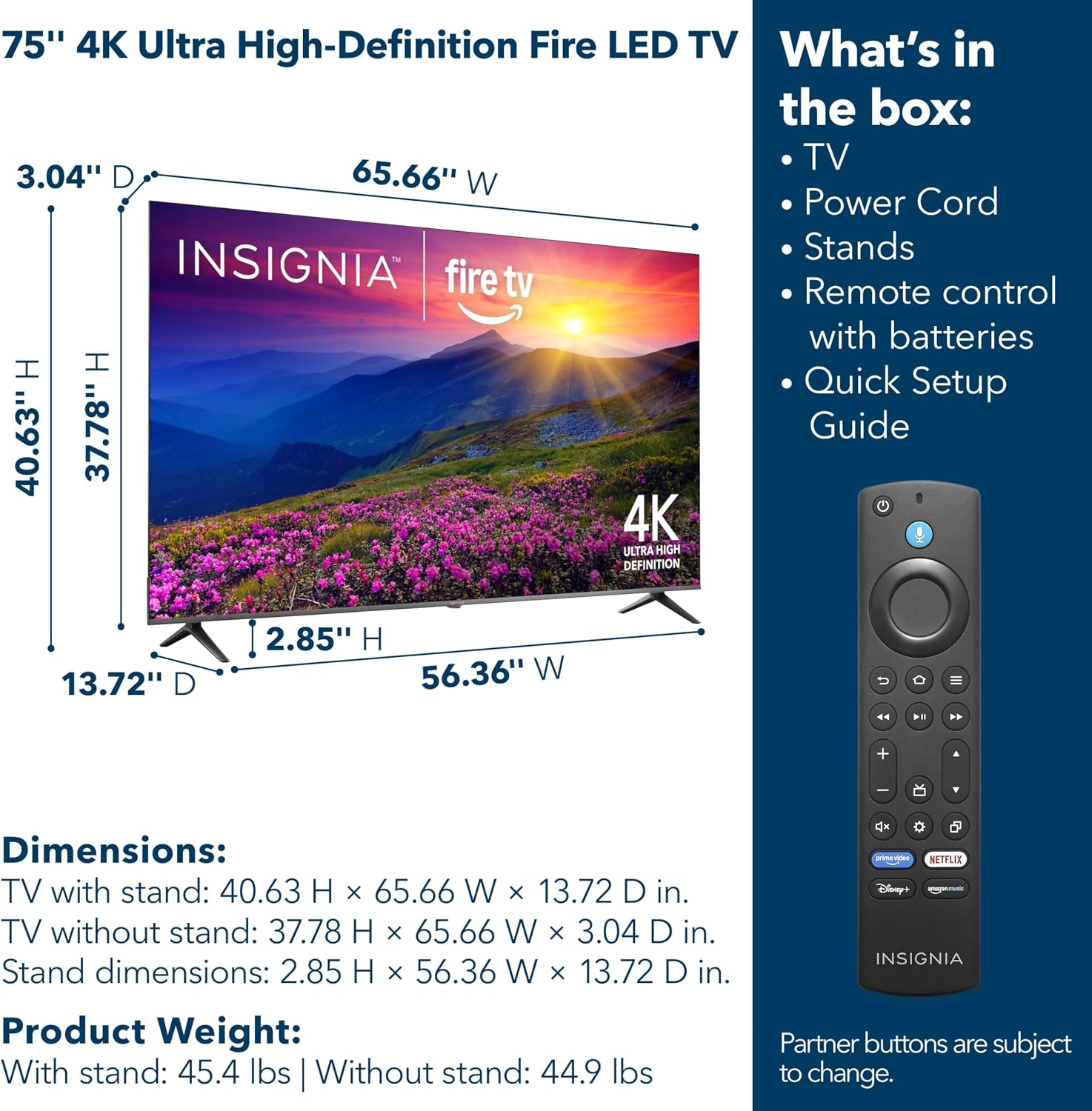 TELEVISOR INSIGNIA 75' F50 SERIES LED 4K UHD SMART FIRE TV - 3