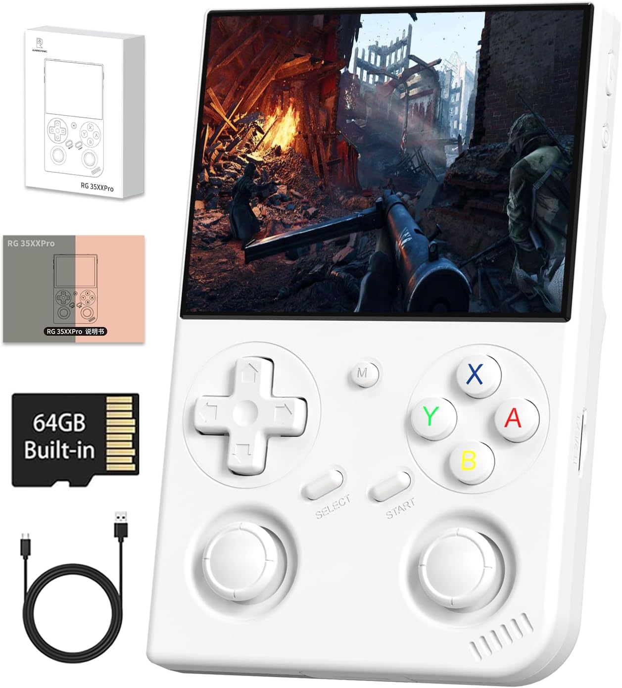 CONSOLA PORTÁTIL GIIPGOOP ANBERNIC RG35XX PRO 64GB BLANCA - 1