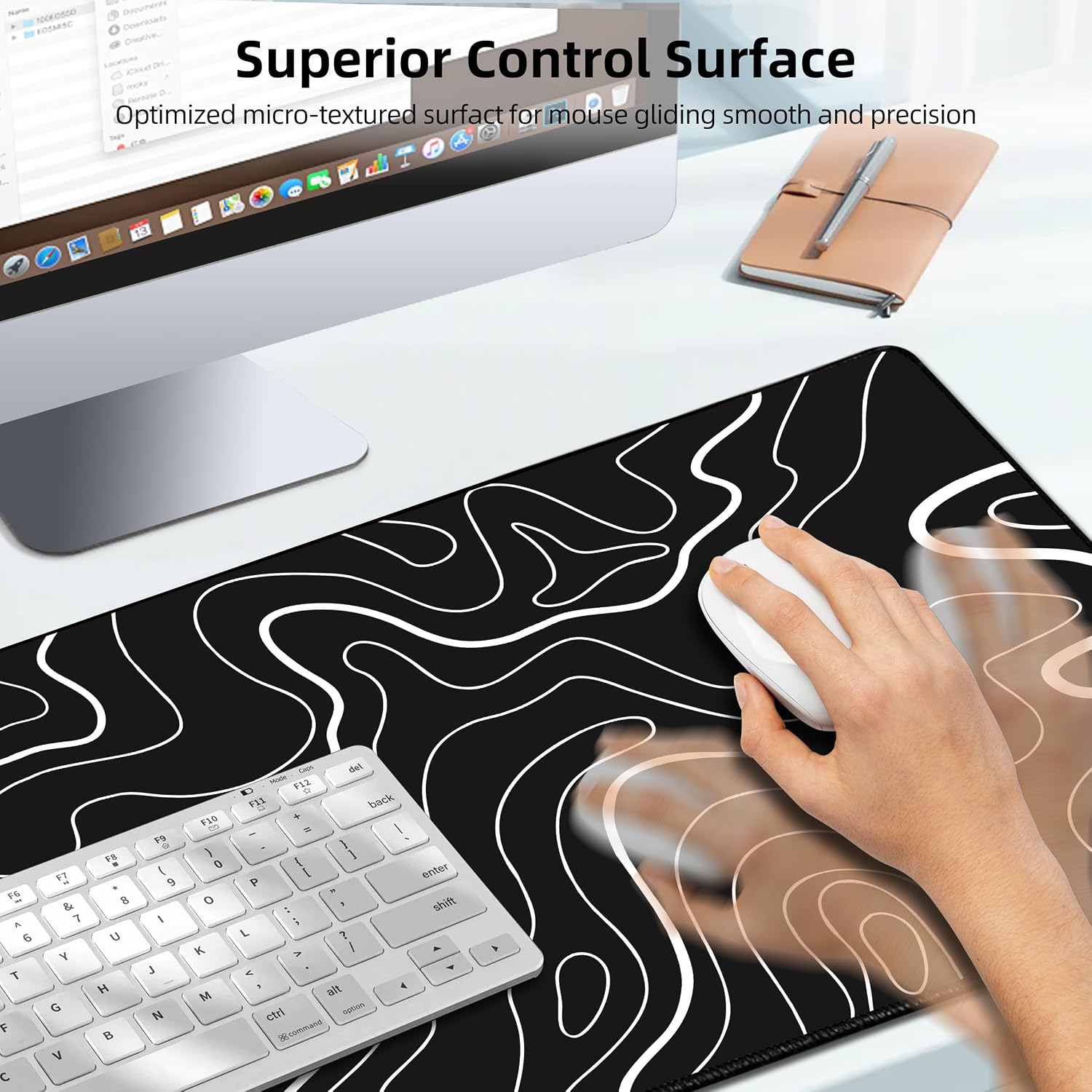 MOUSE PAD EXTRELIFE XXL CON CARGA INALÁMBRICA MAGNÉTICA 31.5X15.8 PULGADAS - 3
