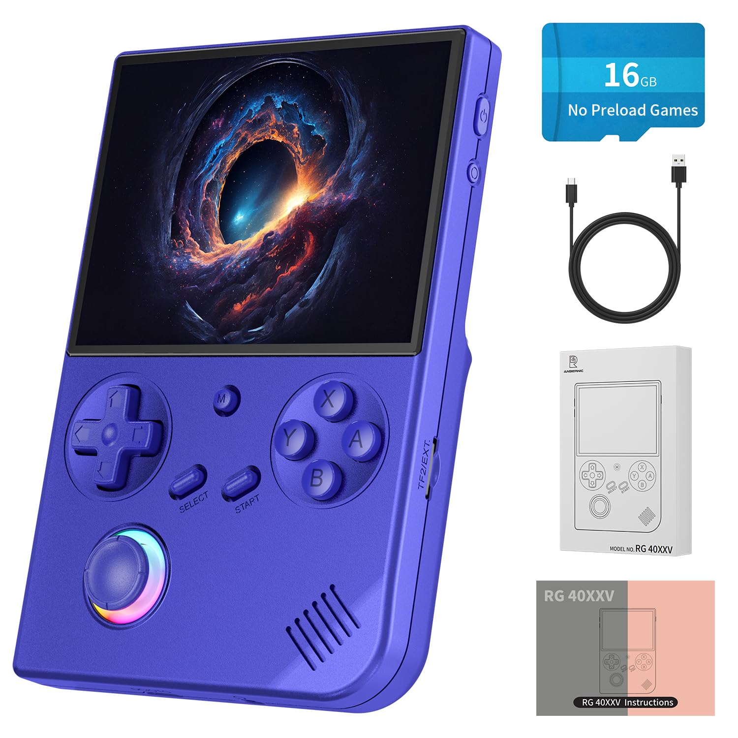 CONSOLA PORTÁTIL CINTWOR RG40XXV 16GB AZUL 4.0'' IPS - 1