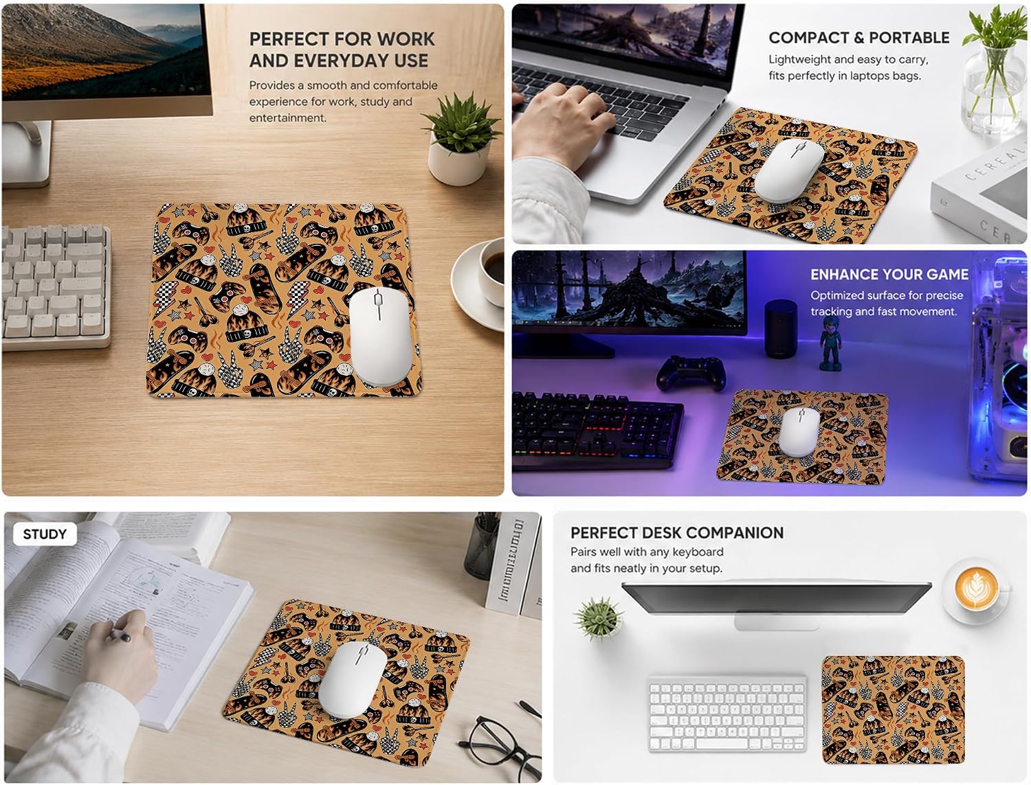 MOUSE PAD HONLUNG SKATEBOARD FLAME 24X20 CM - 3