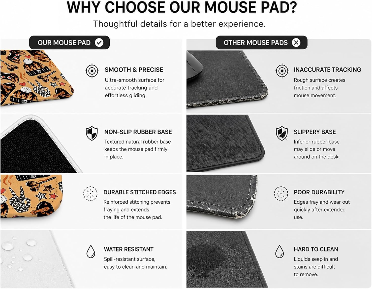MOUSE PAD HONLUNG SKATEBOARD FLAME 24X20 CM - 5