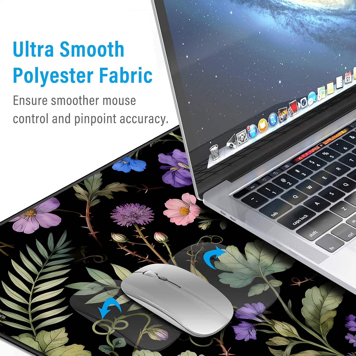 MOUSE PAD GRANDE PARA COMPUTADORA ANPOLLO XXL CON BASE ANTIDESLIZANTE Y BORDES COSIDOS - 5
