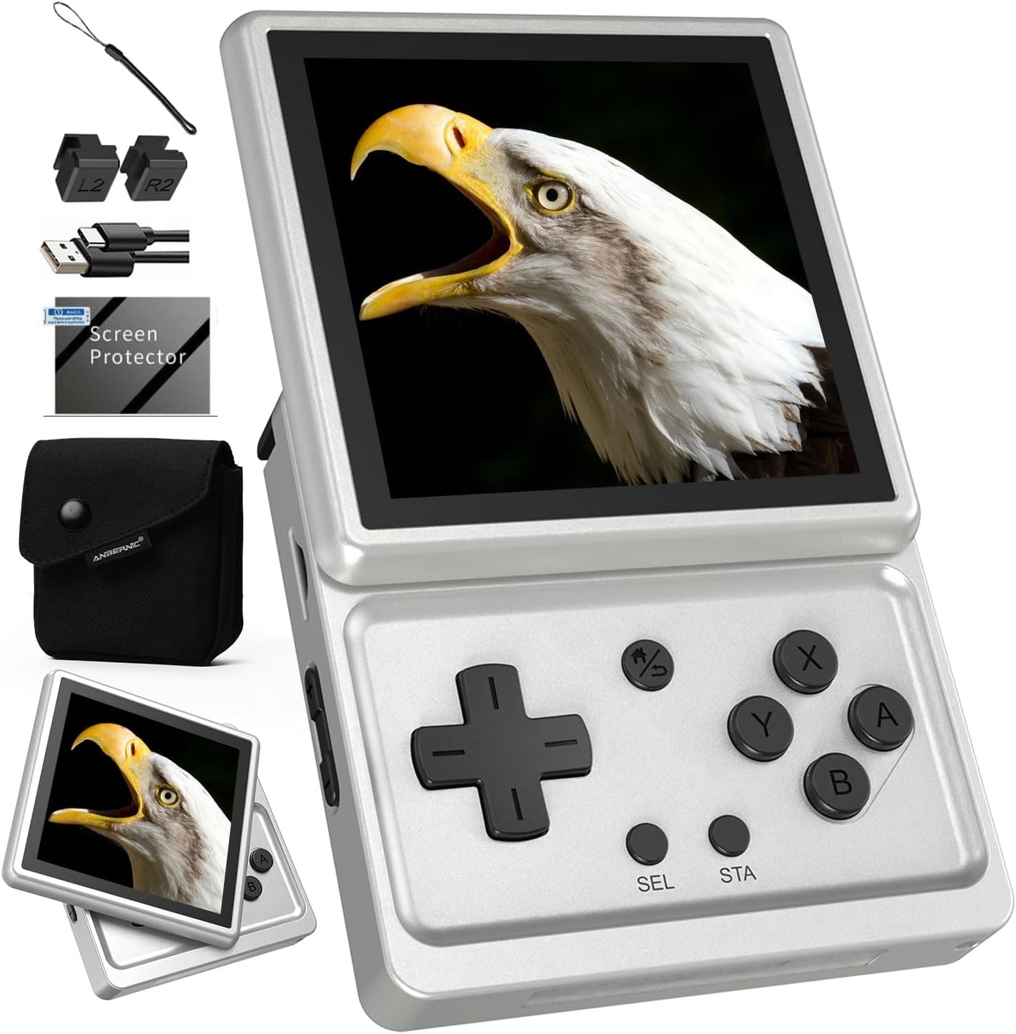 CONSOLA PORTÁTIL RG ROTATE ANBERNIC ANDROID 12 3GB 32GB PANTALLA GIRATORIA 3.5 PULGADAS - 1