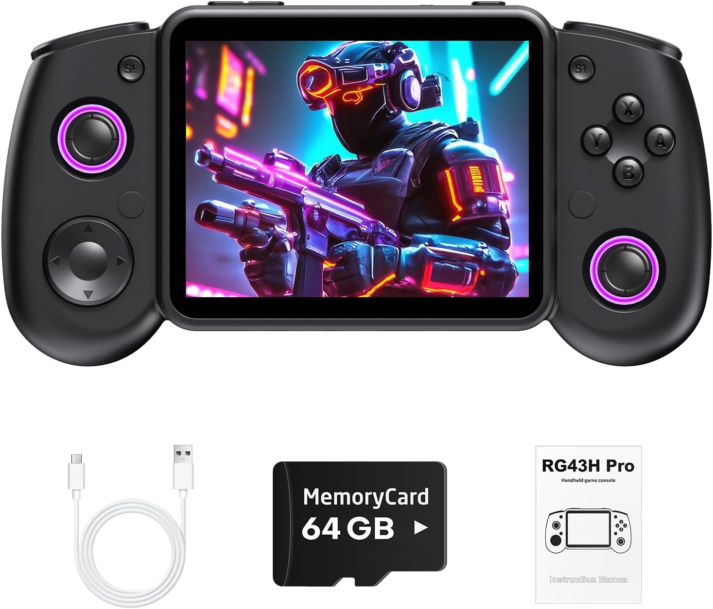 CONSOLA PORTÁTIL RETRO XISKT RG43H PRO 64GB DUAL SYSTEM - 1