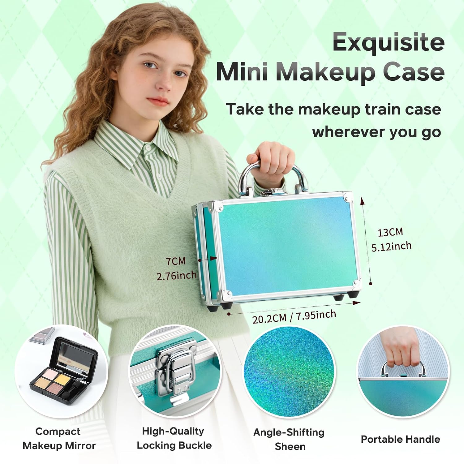 SET DE MAQUILLAJE COLOR NYMPH PARA NIÑAS Y ADOLESCENTES VERDE - 2
