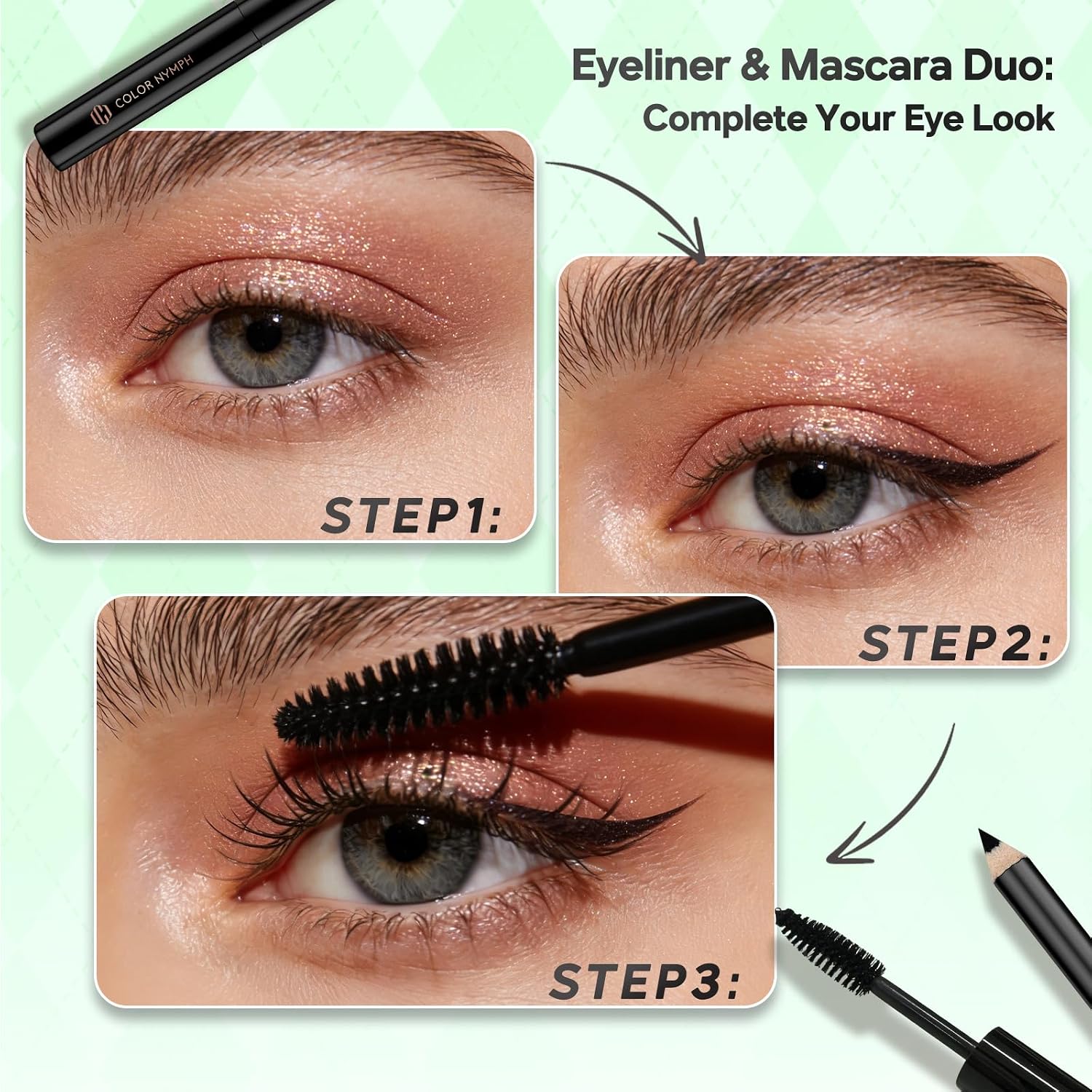 SET DE MAQUILLAJE COLOR NYMPH PARA NIÑAS Y ADOLESCENTES VERDE - 5