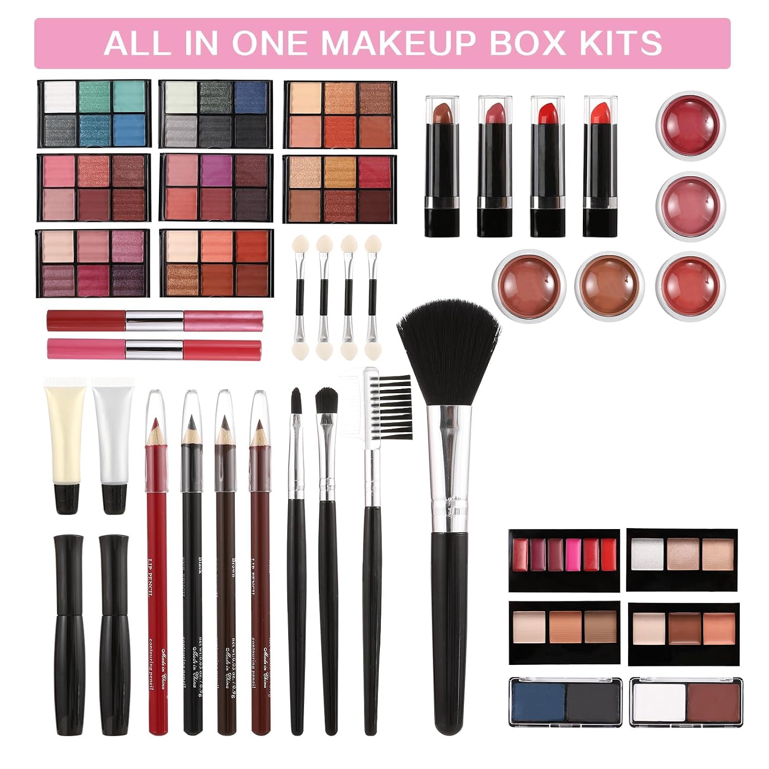 SET DE MAQUILLAJE HEGAFOO 106 PIEZAS ROJO - 2