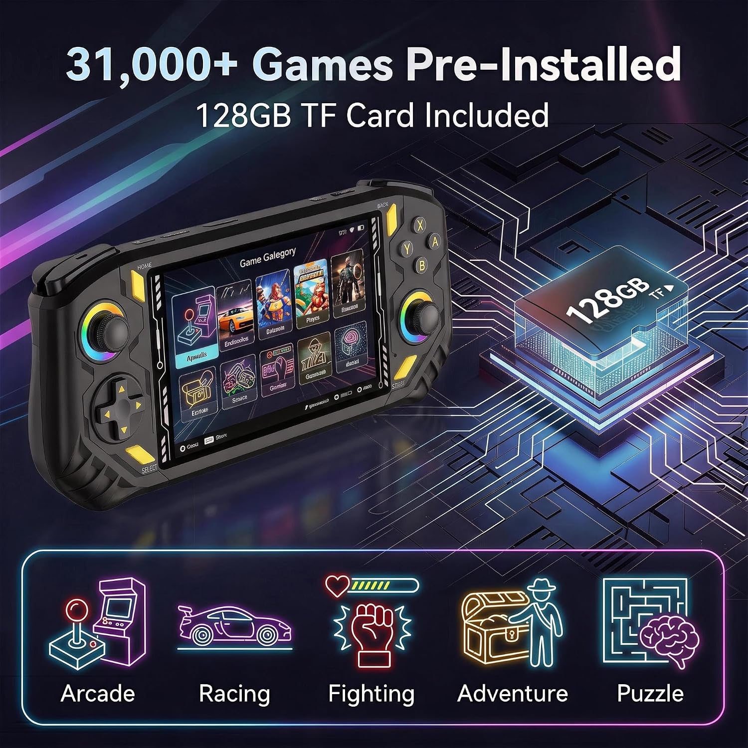 CONSOLA PORTÁTIL RG56PRO I IOSCRE 128GB NEGRA - 5
