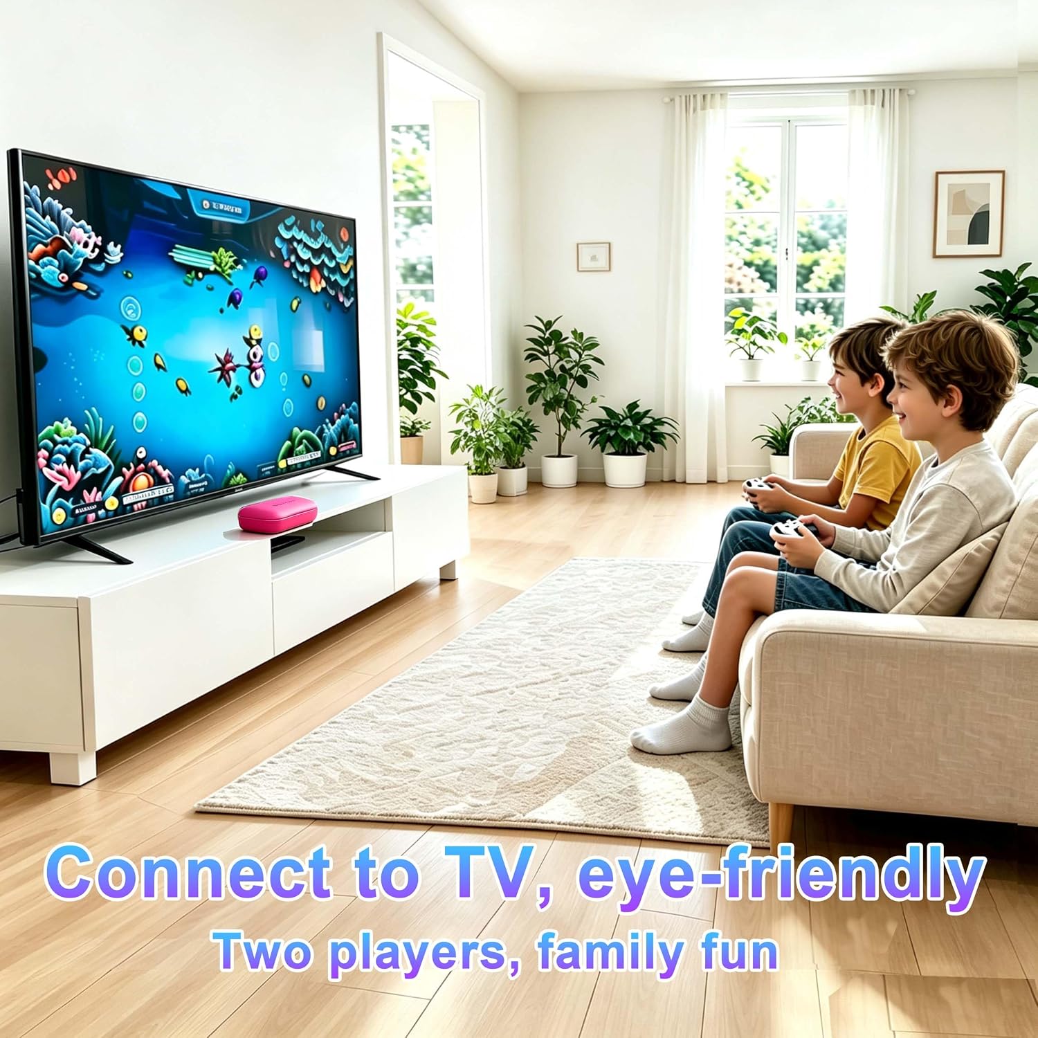 CONSOLA DE VIDEOJUEGOS YRPRSODF PORTÁTIL CON 100+ JUEGOS Y CONTROL INALÁMBRICO 2.4G ROJO - 5