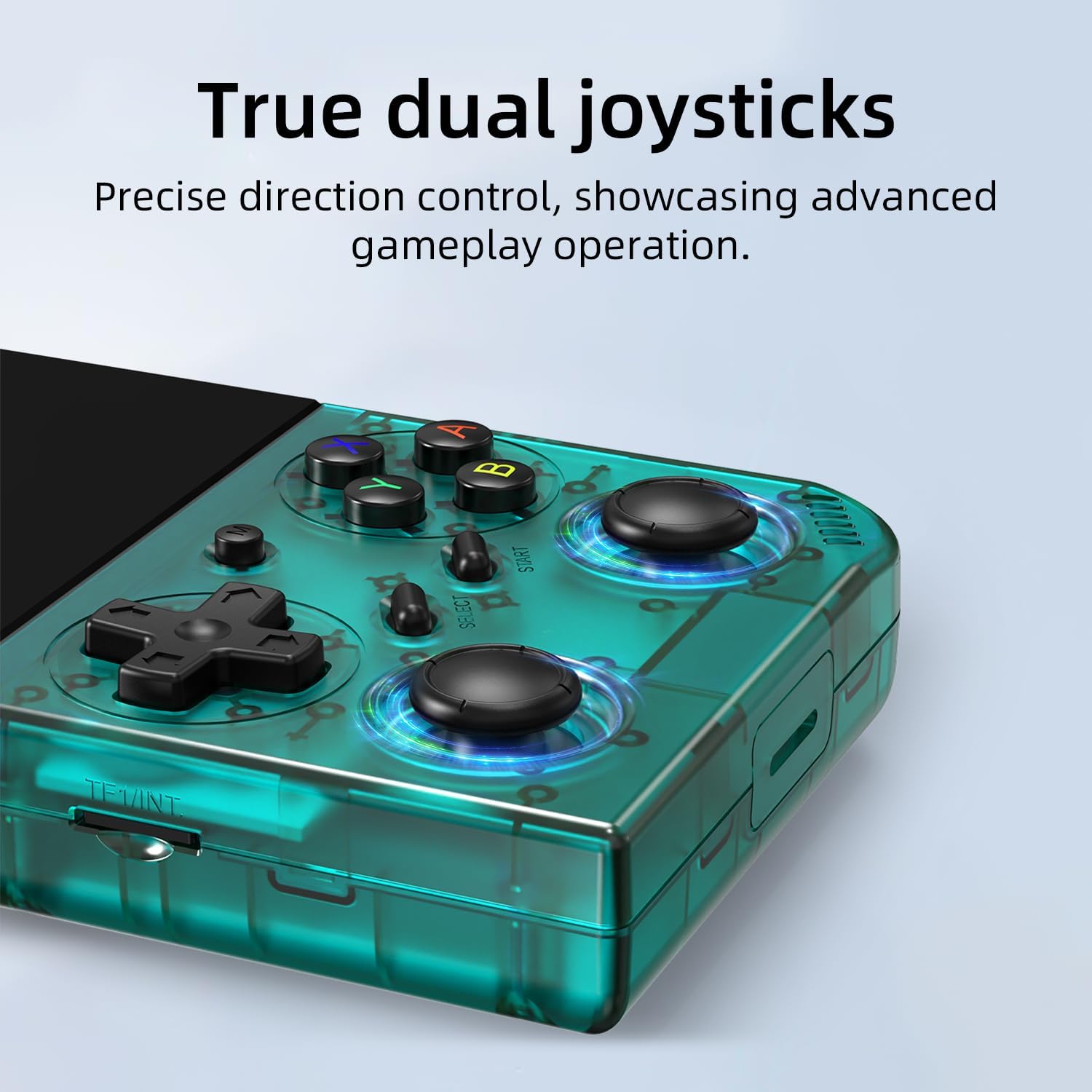 CONSOLA PORTÁTIL GIIPGOOP RG35XX PRO 64GB TEAL TRANSPARENTE - 3