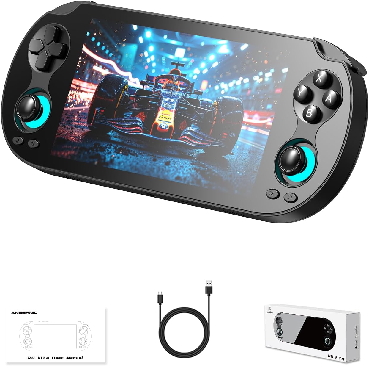 CONSOLA PORTÁTIL CINTWOR RG VITA ANDROID 12 3GB+64GB NEGRA 5.46' IPS - 1