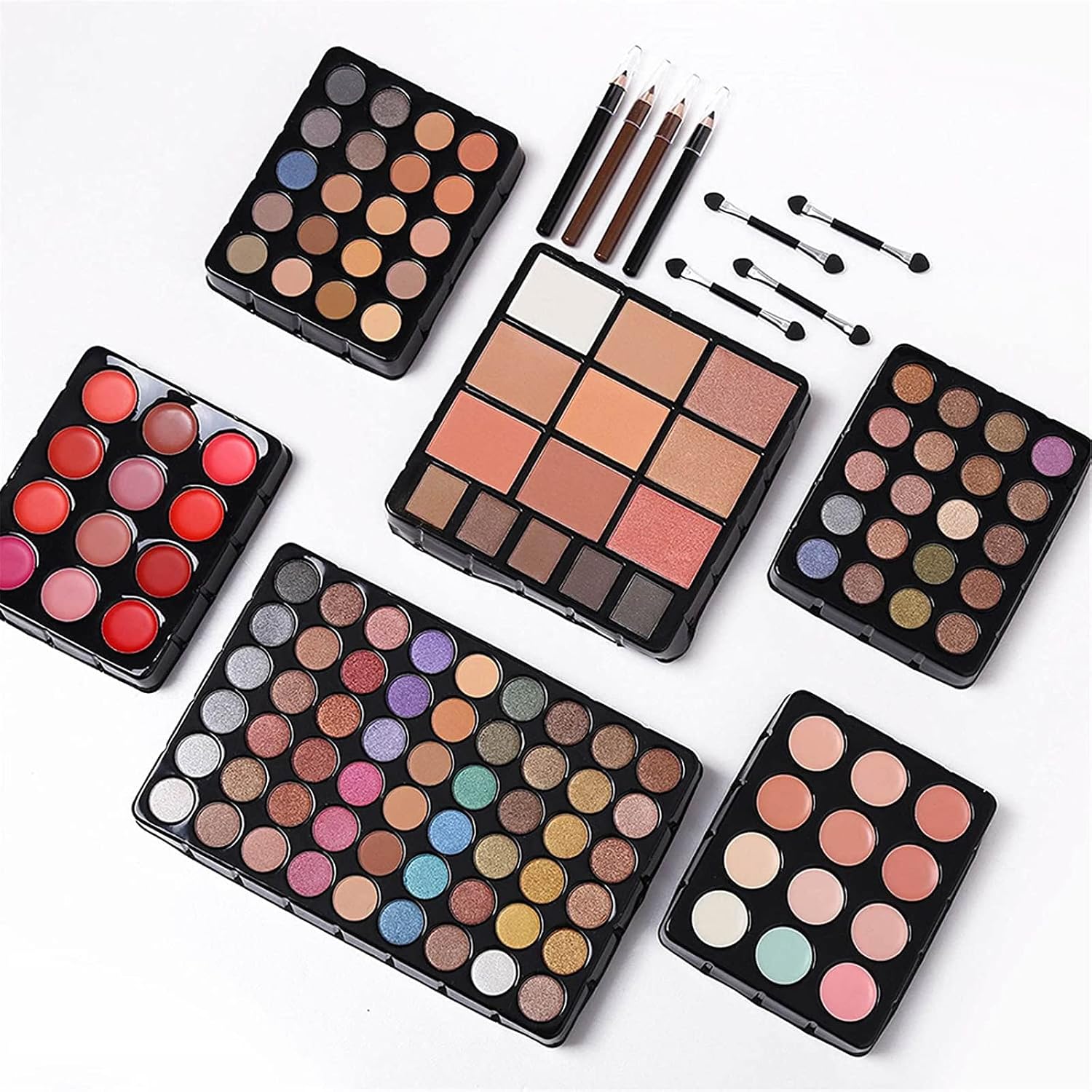 SET DE MAQUILLAJE MISS ROSE M 132 COLORES MULTICOLOR ESTUCHE ROSA - 5