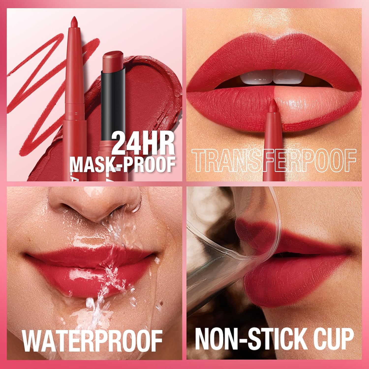 SET DE MAQUILLAJE BESTLAND 12 PIEZAS LABIALES MATE TONOS NUDE - 4