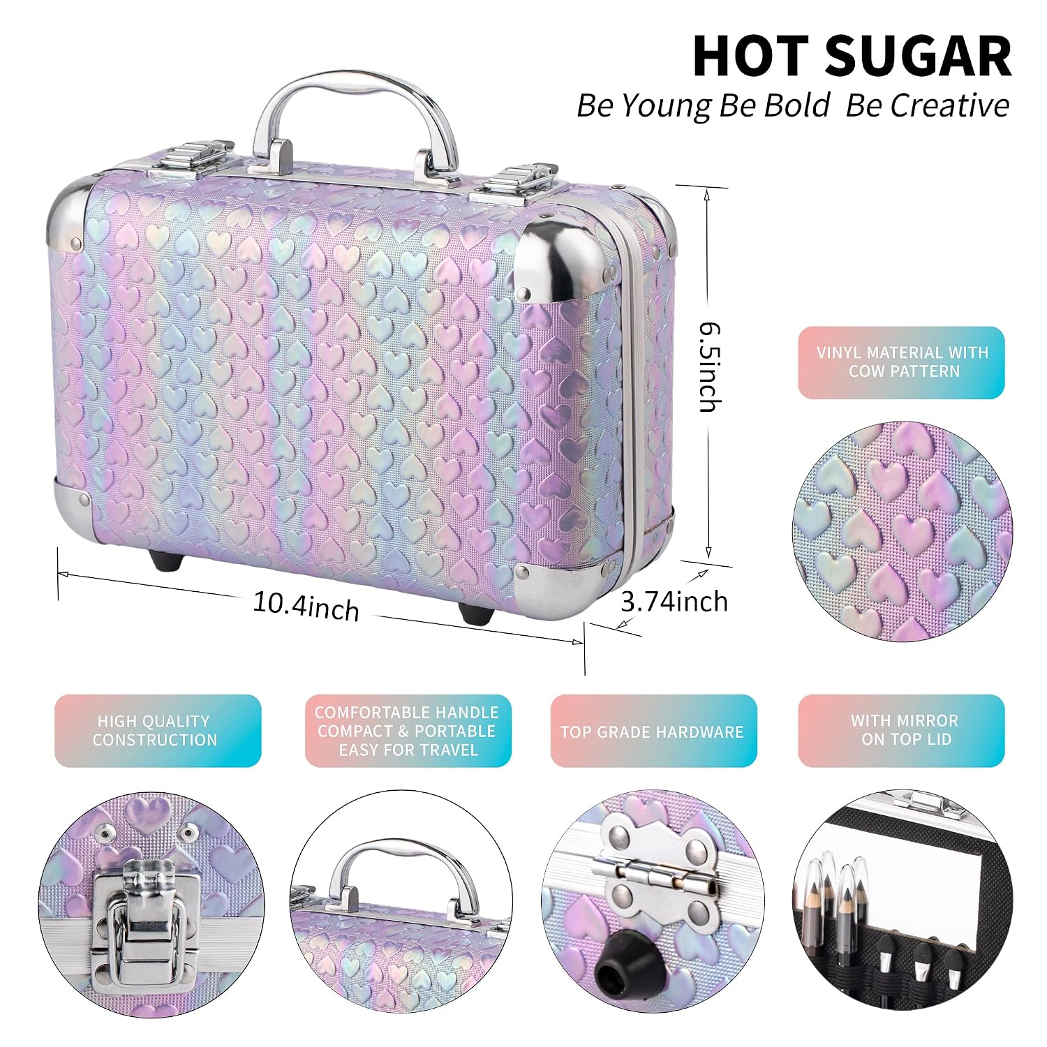 SET DE MAQUILLAJE HOT SUGAR ALL IN ONE PARA ADOLESCENTES CORAZÓN MORADO - 2