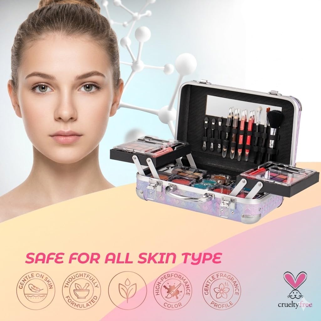SET DE MAQUILLAJE HOT SUGAR ALL IN ONE PARA ADOLESCENTES CORAZÓN MORADO - 5