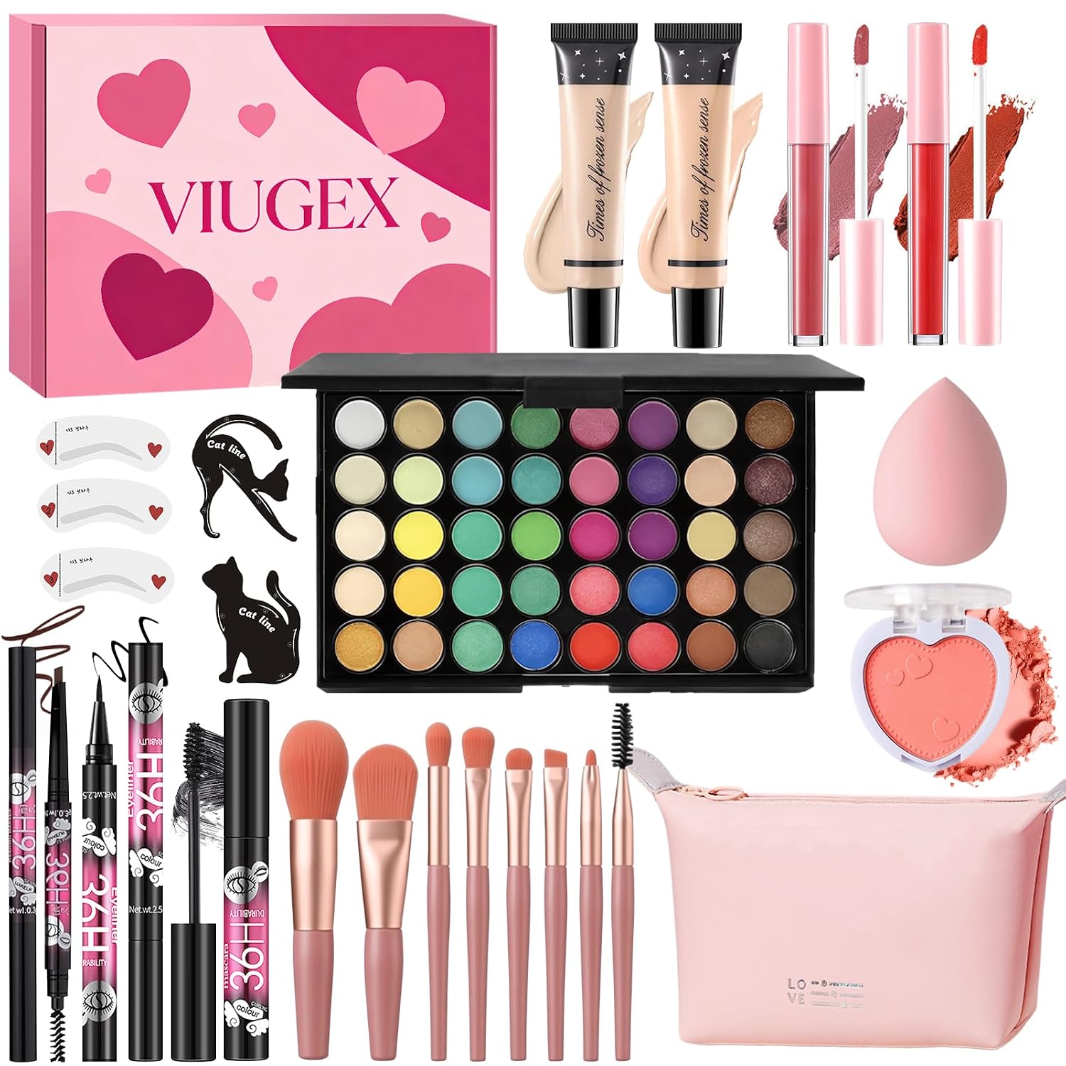 SET DE MAQUILLAJE VIUGEX TODO EN UNO PARA MUJERES Y ADOLESCENTES - 1