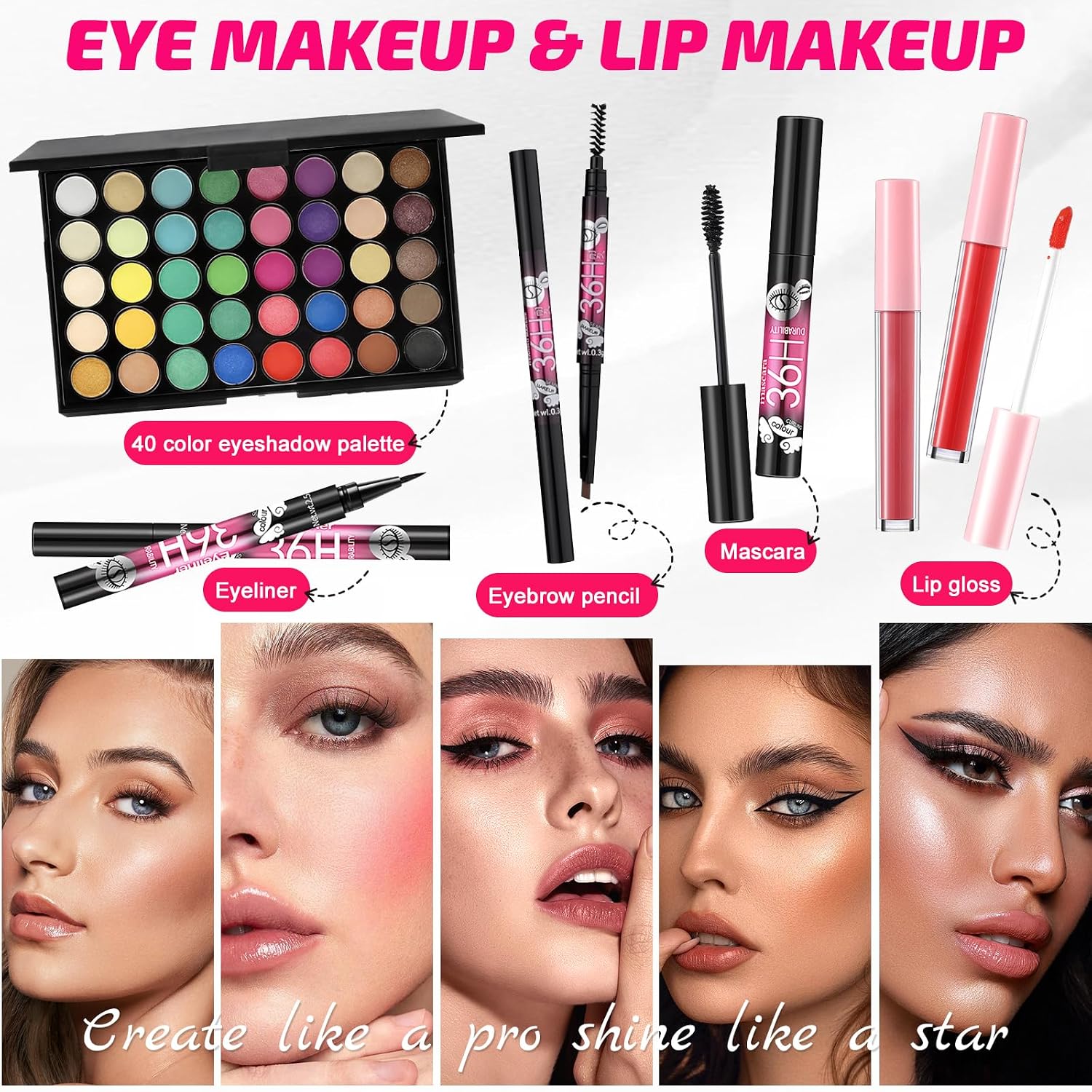 SET DE MAQUILLAJE VIUGEX TODO EN UNO PARA MUJERES Y ADOLESCENTES - 5