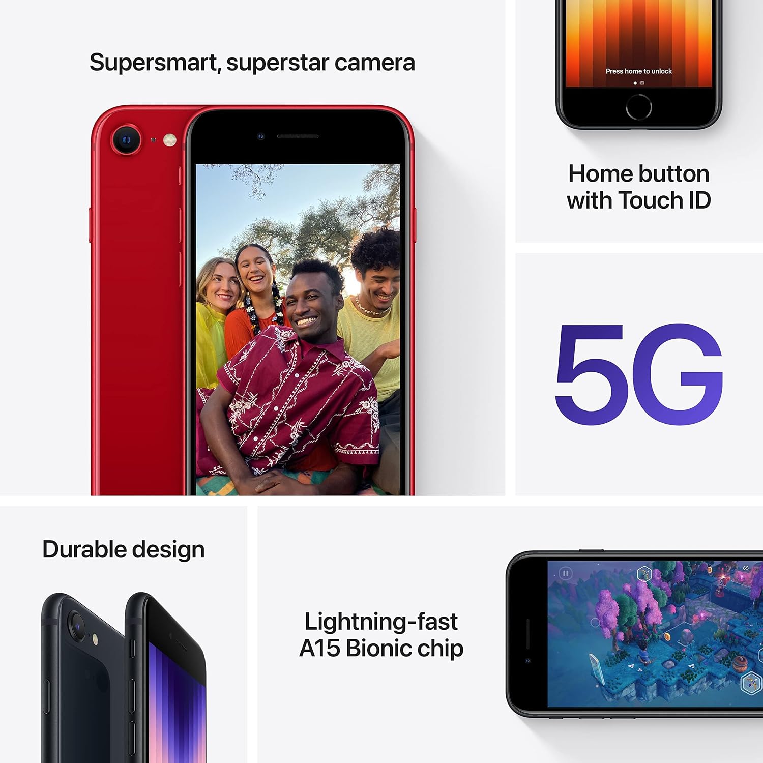 SMARTPHONE APPLE IPHONE SE 3RA GEN 64GB MIDNIGHT - 5