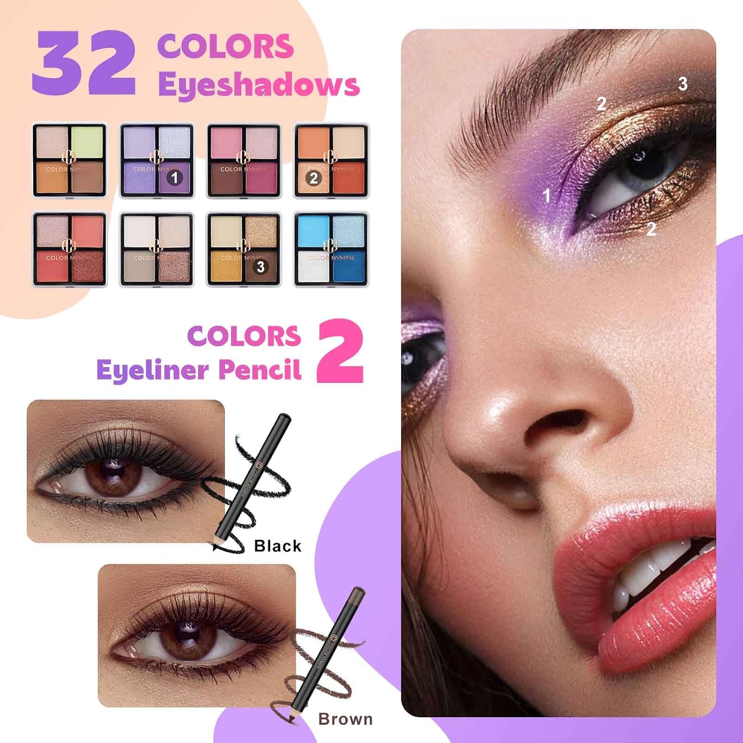 SET DE MAQUILLAJE COLOR NYMPH PARA ADOLESCENTES - 3