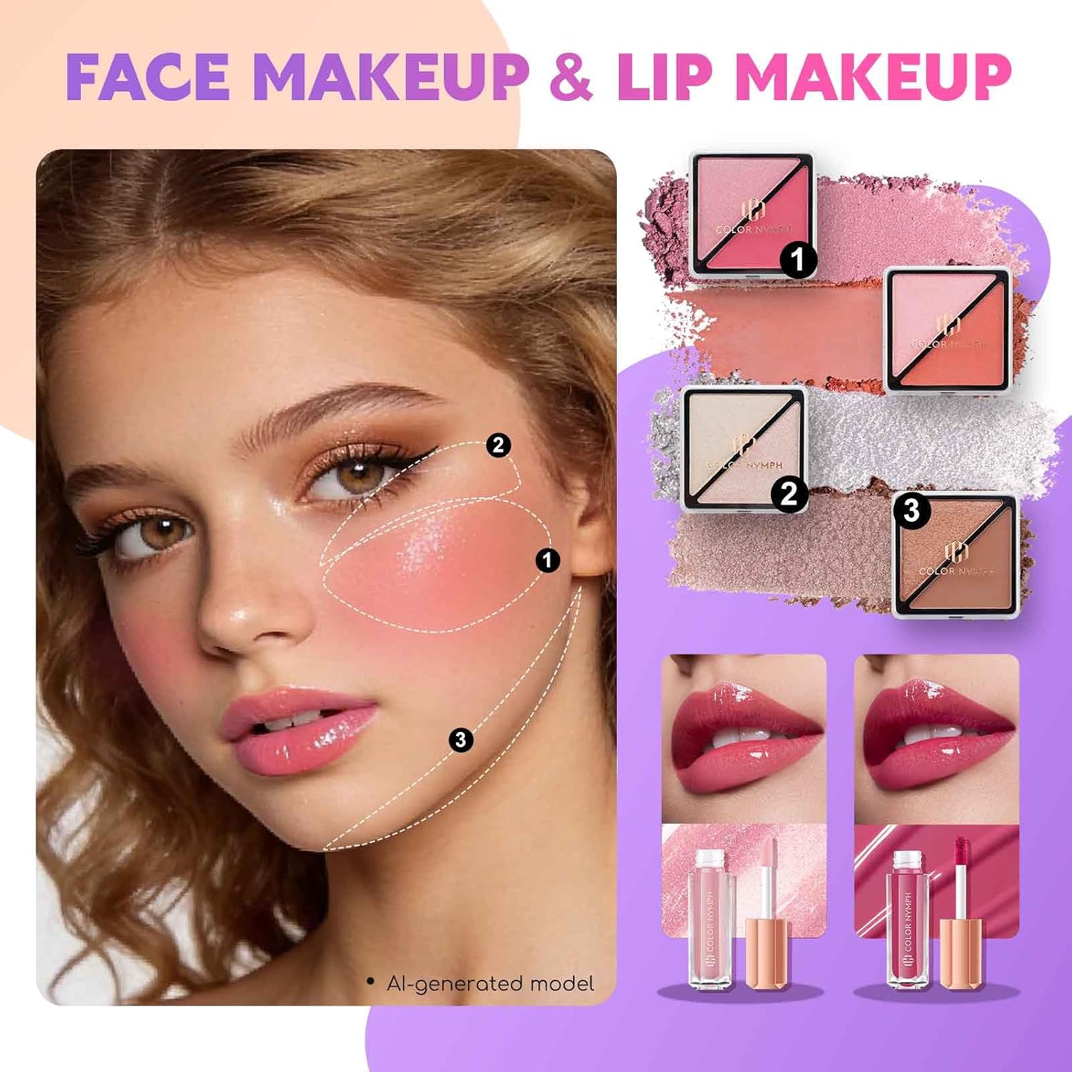 SET DE MAQUILLAJE COLOR NYMPH PARA ADOLESCENTES - 4