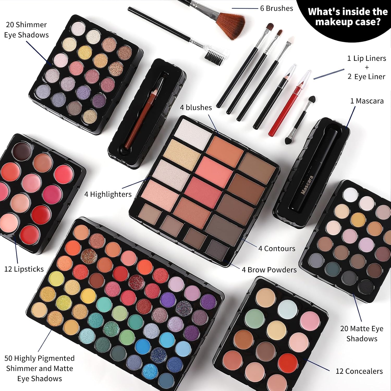 SET DE MAQUILLAJE CHARMCODE CERISE CON 132 COLORES Y ACCESORIOS COMPLETOS - 3