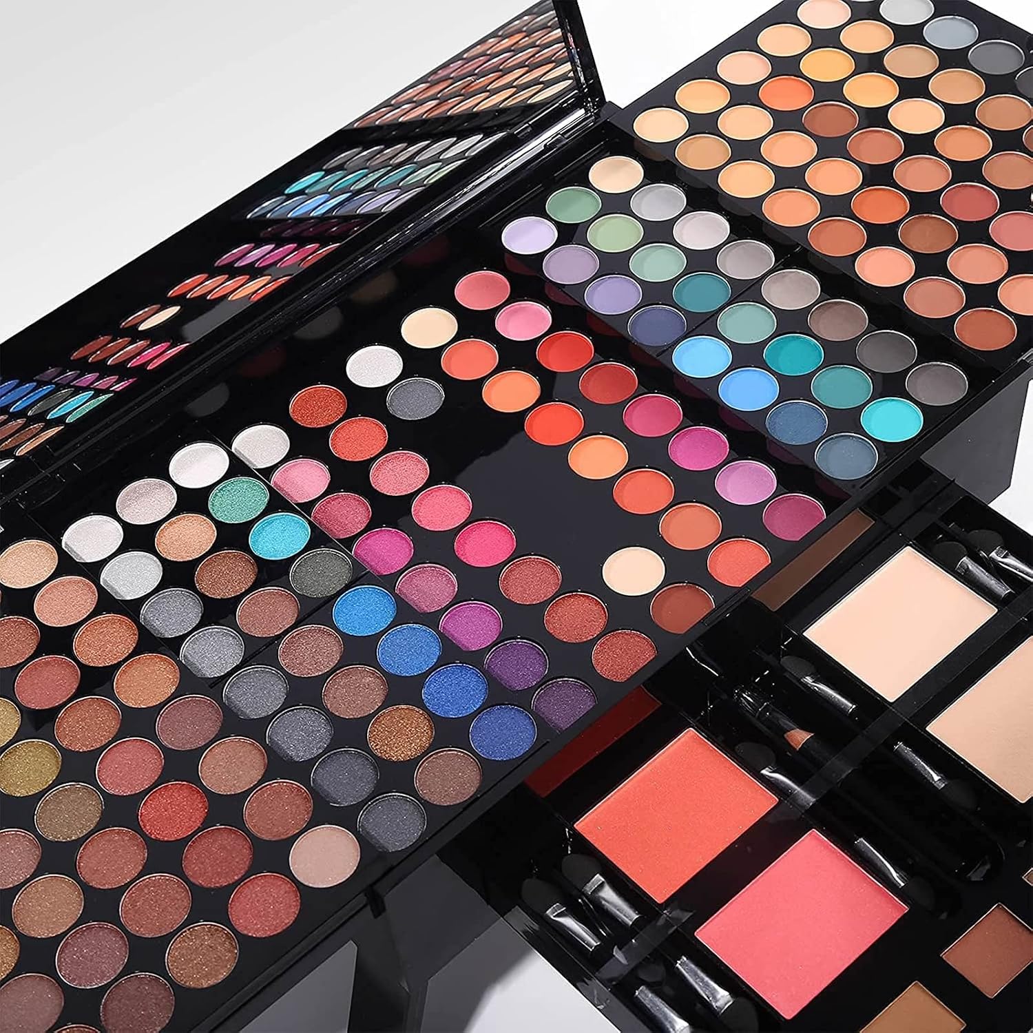 SET DE MAQUILLAJE UNIFULL 190 COLORES KIT PROFESIONAL COMPLETO PARA MUJER 004 NEGRO - 5