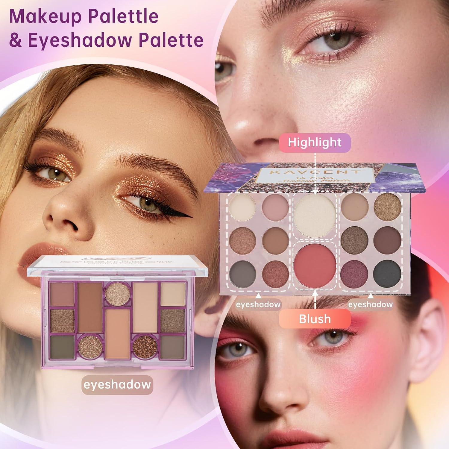 SET DE MAQUILLAJE KAVCENT KIT COMPLETO PARA ADOLESCENTES Y MUJERES - 3