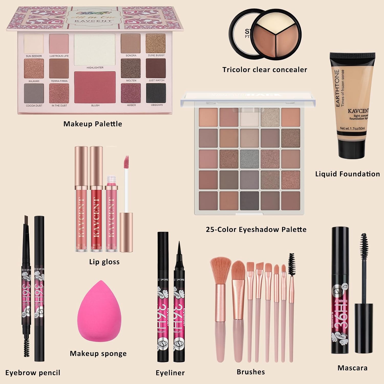 SET DE MAQUILLAJE KAVCENT PARA ADOLESCENTES Y MUJERES 13-15 AÑOS - 2