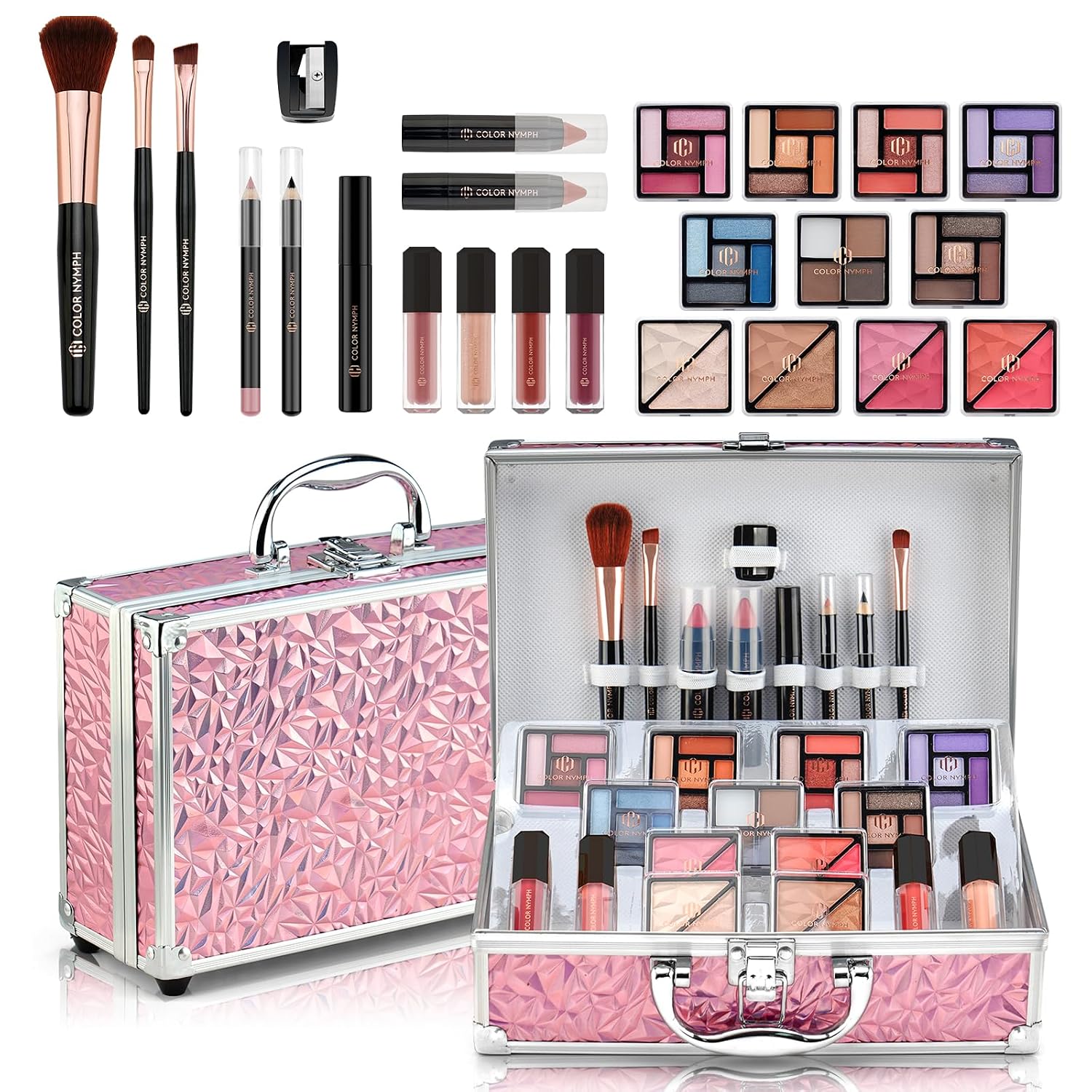 SET DE MAQUILLAJE COLOR NYMPH PARA ADOLESCENTES ESTUCHE ROSA - 1
